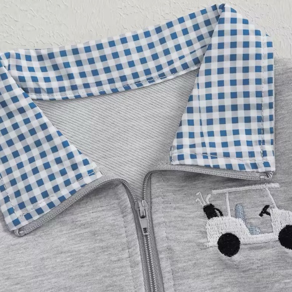 Boys Golf 3/4 Zip Pullover - Picture 2 of 8